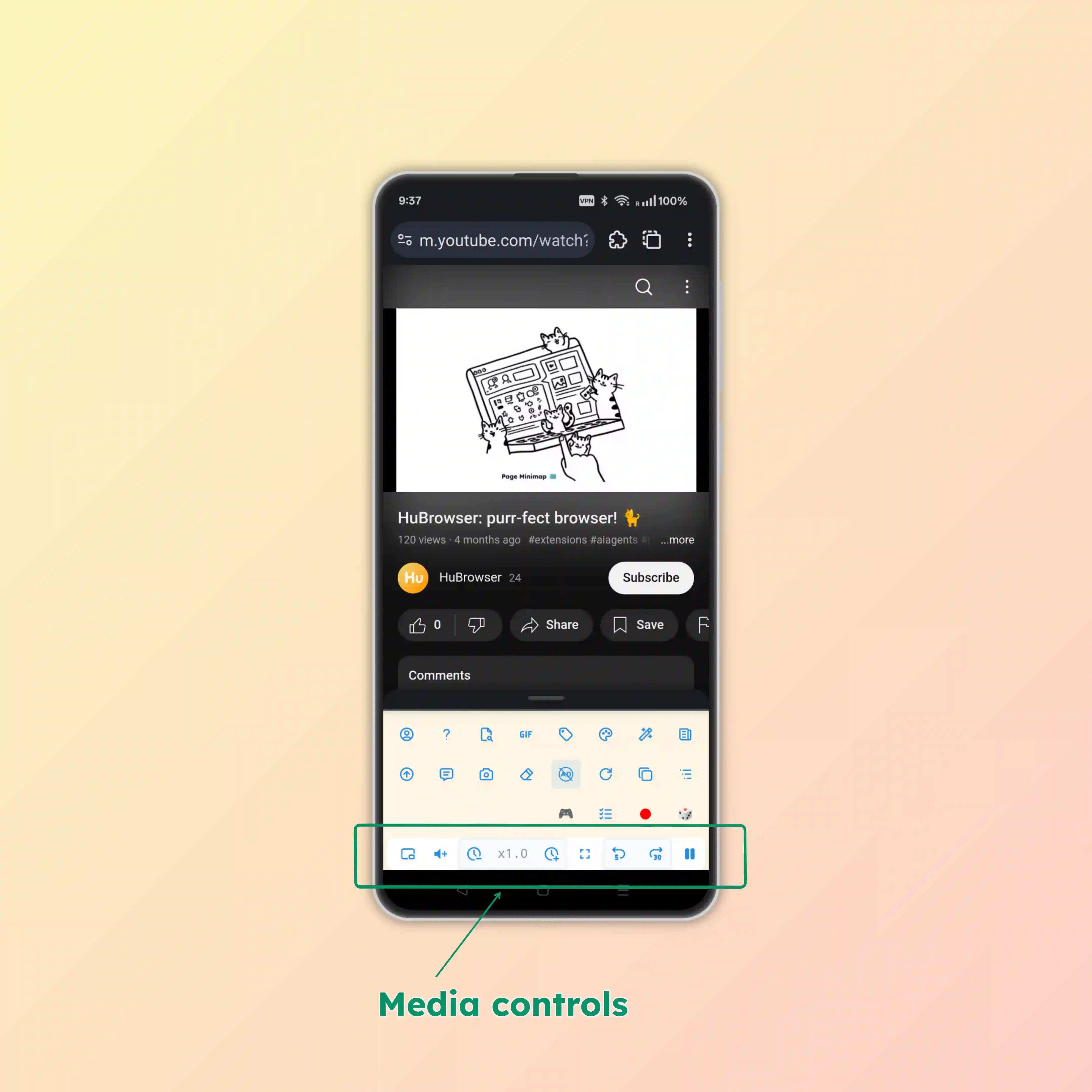 Media Controls Screenshot