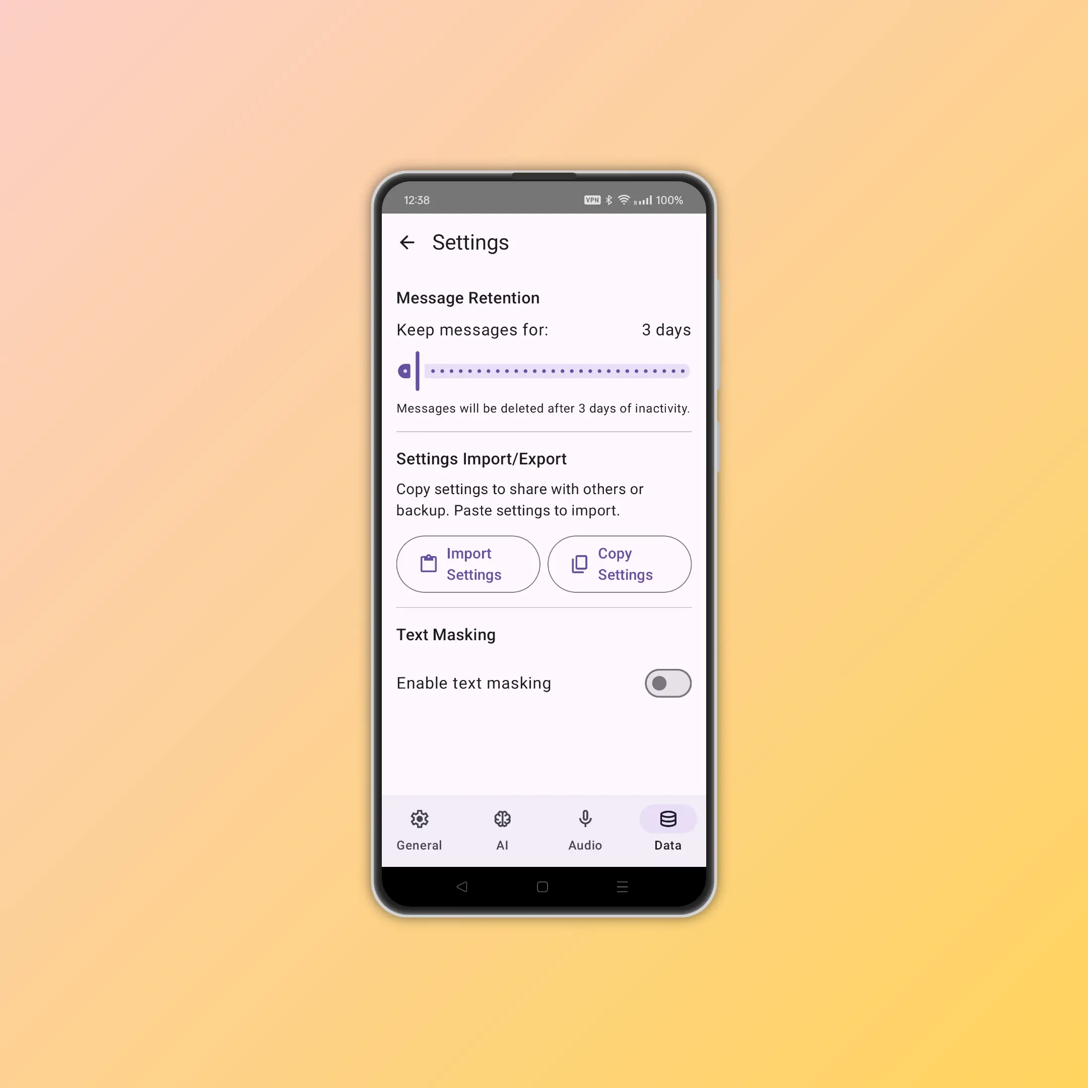 Message Retention Settings