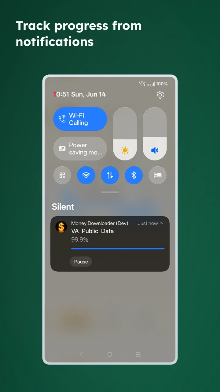 Android download notification example