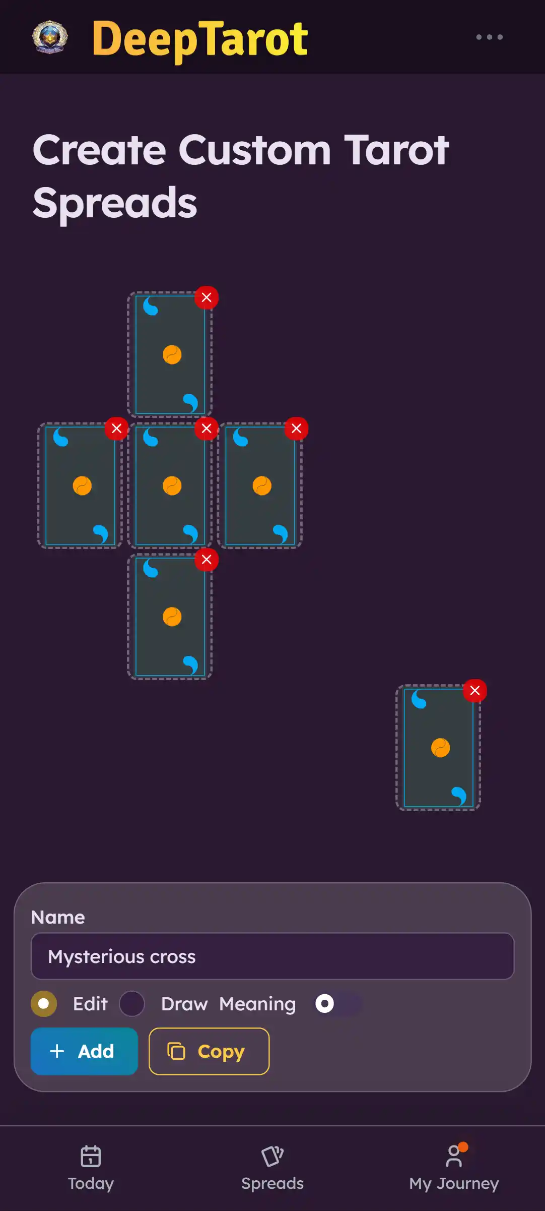 Tarot Reading Interface