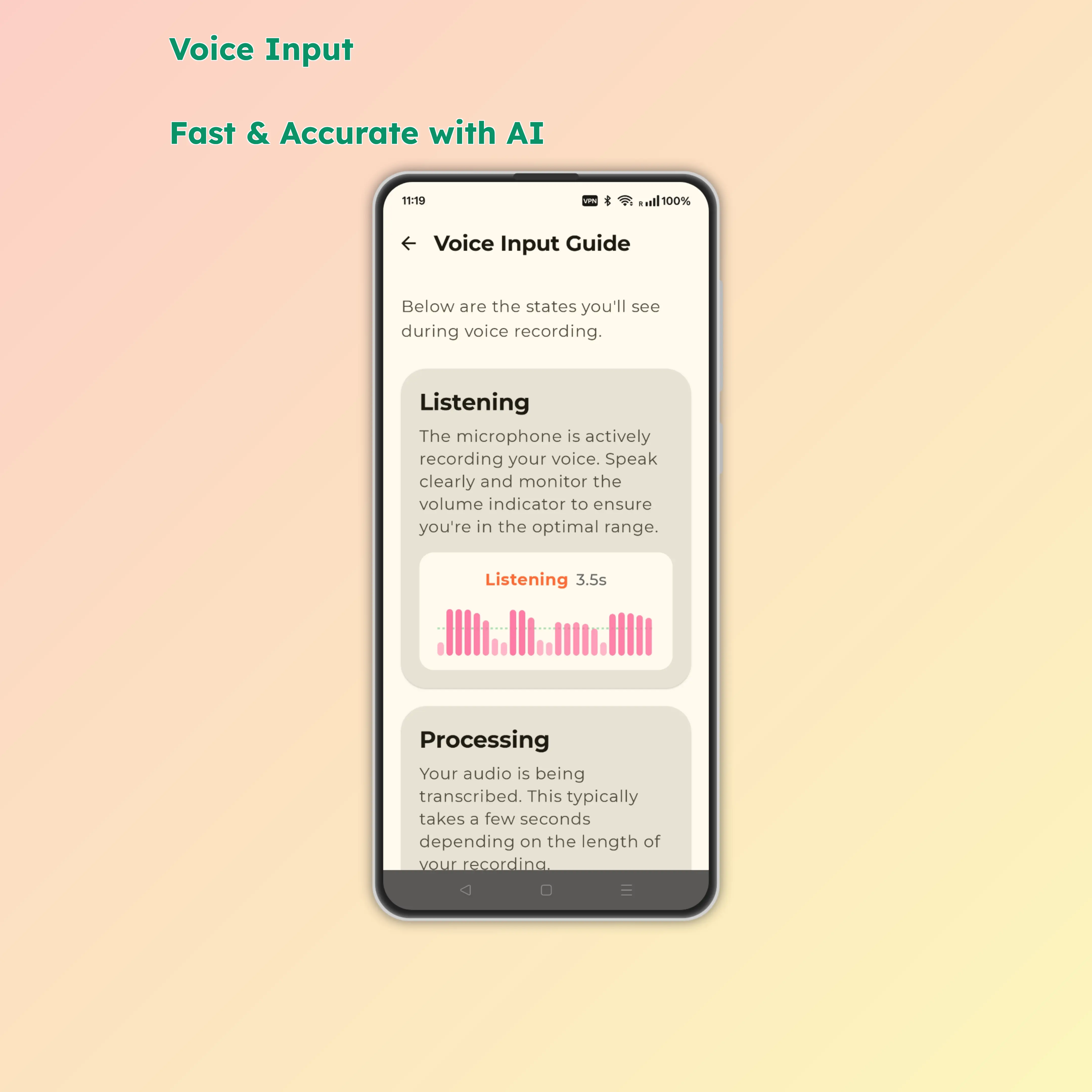Voice input setup guide